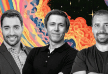 From left to right: Rafel Jorda Siquier, founder and CEO of Open Cosmos; Lukas Saari, co-founder and CEO of Tandem Health; and Gianni Cuozzo, founder and CEO of Exein.